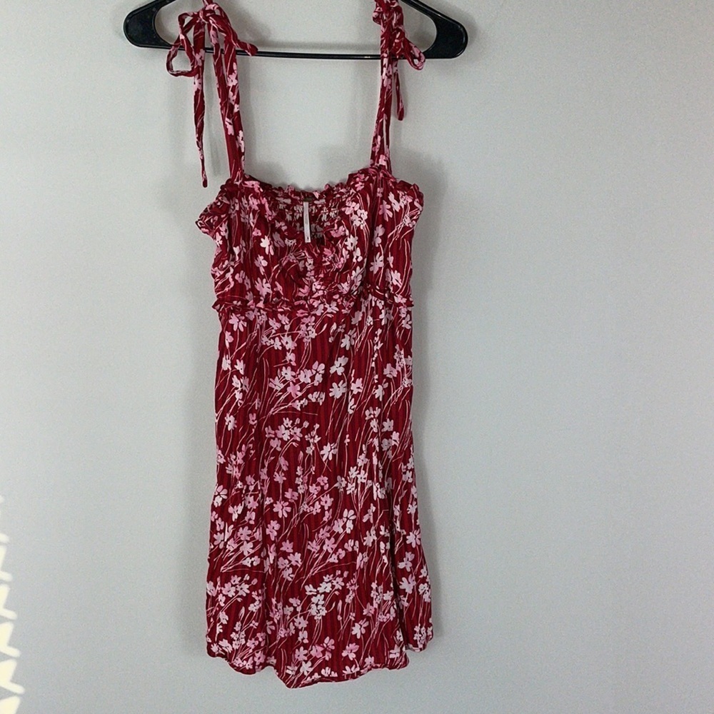 Free People boho flowered strap summer blouse